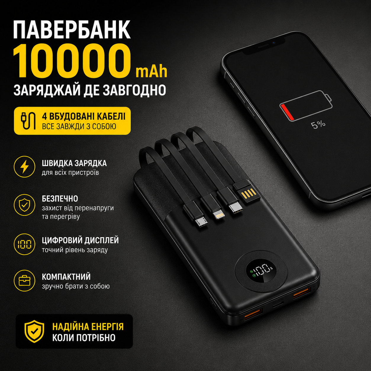 Павербанк VoltGo 10000 mAh